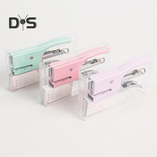 Small Hand-held Stapler 10-16 Sheet Capacity Stapler with 750 Staple Mini Desktop Stapler for Office School Home Travel