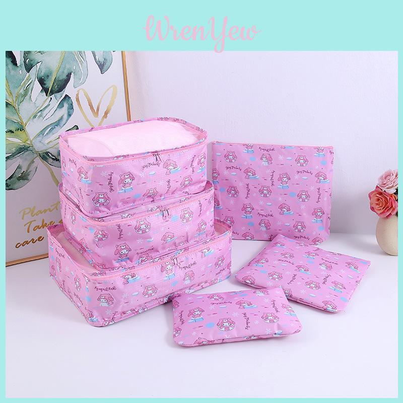 Hello Kitty Kuromi Travel Storage Set With Waterproof Oxford Fabric For Clothing Organization