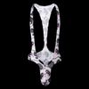 Sexy Men Print Bodysuits Men's Mesh Jockstrap Leotard Underwear Jumpsuits Wrestling Singlet Bodysuit Lingerie Men Body Shapers