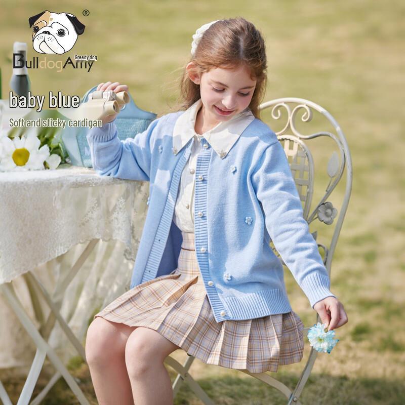 

CHANZUIGOU Girls Floral Knit Cardigan 160 cm