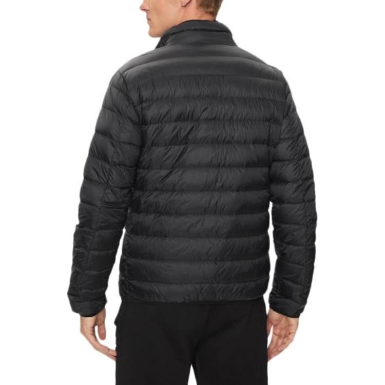 Emporio Armani EA7 Solid Color Logo Zip-Up Long Sleeve Jacket Men Jackets Charcoal 8NPB23-PNGPZ-1200