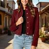 Giacca Corta da Donna Cappotto Retro