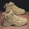 Mode Herrenstiefel Mode Plateau Stiefel Outdoor Wüste Stiefelette High-Top Werkzeugstiefel für Herren Rutschfester Wanderschuh Botas Masculinas