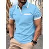 New Men's Polo Shirt with Chest Pocket: Plain, Casual and Stylish Short-sleeved T-shirt