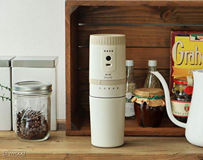 BRUNO Electric Coffee Maker with Coffee BOE080 Mill, [Khaki]