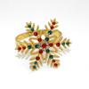 4pcs/lot Christmas Snowflake Napkin Ring Diamond Napkin Buckle Alloy Napkin Ring Cloth Ring