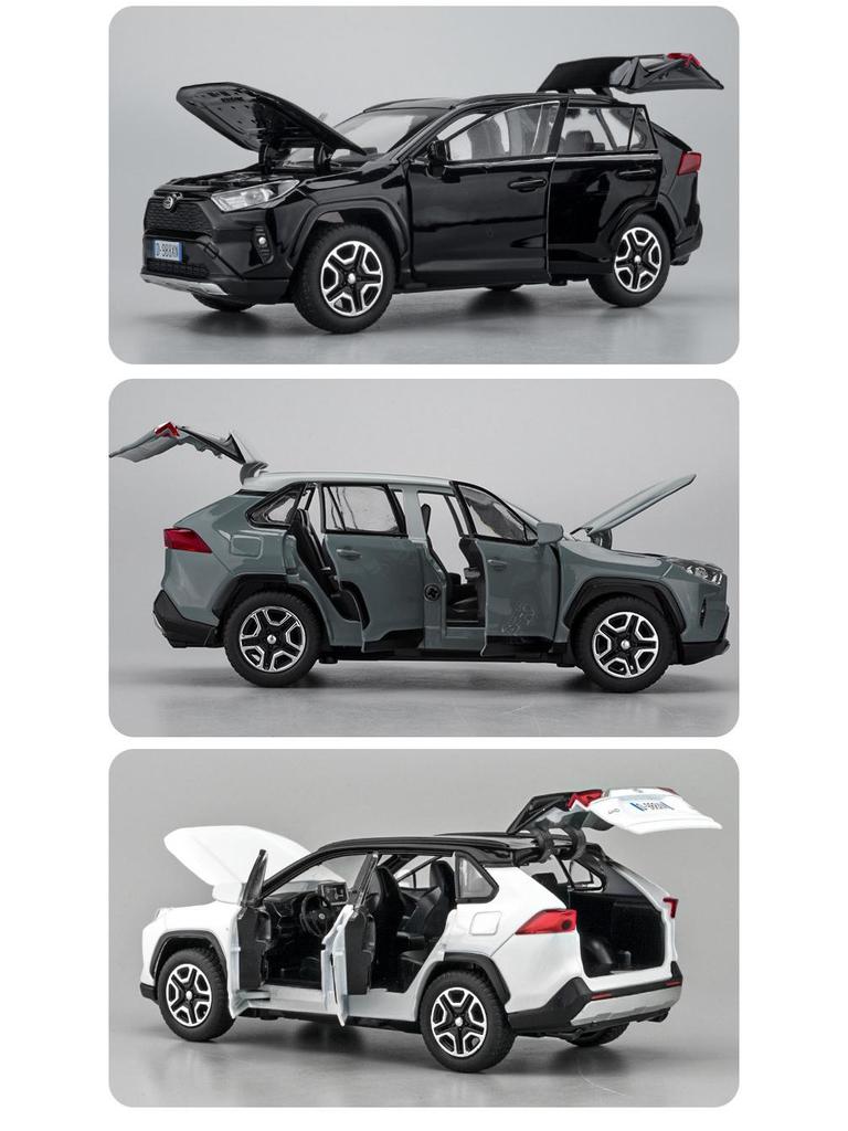 Jiaye 1:32 RAV4 Alloy Six-Door Off-Road Vehicle Toy Model with Sound & Light
