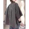 Premium 2025 Women's Summer Plaid Short Sleeve Shirt - Elegant and Relaxed Fit
