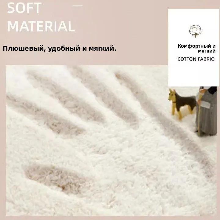 3D Animals Print Cashmere Floor Mat, Anti-slip and Water-absorbing Floor Mat, Cashmere Bath Mat