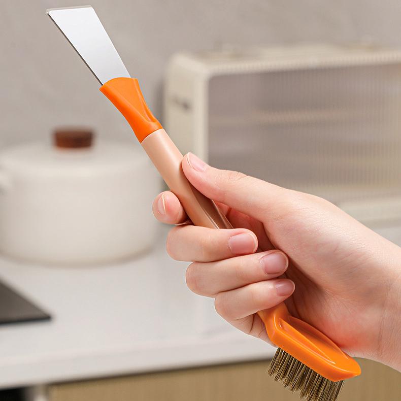 3-in-1 Stove Cleaning Brush Stainless Steel Scraper Wire for Gas Stove Gaps