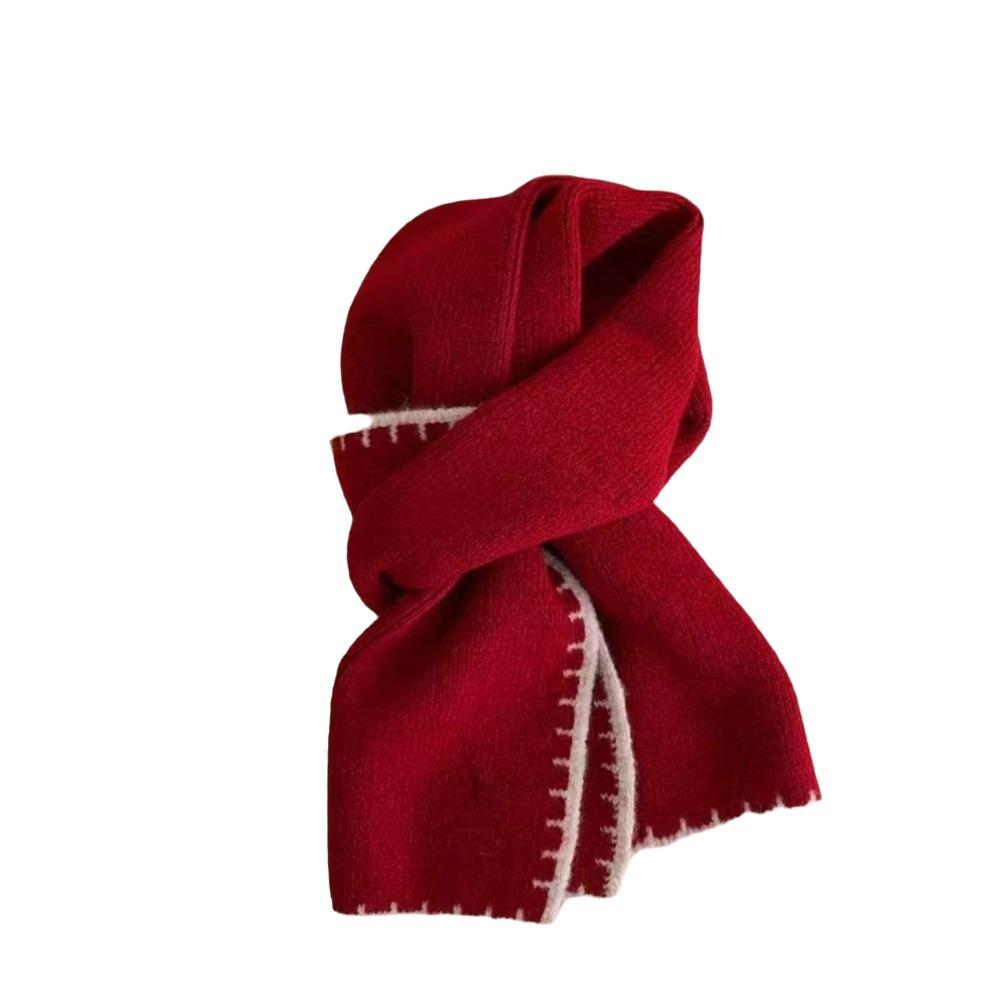 Thicken Knitted Scarfs Large Plush Neckerchief Bandana Winter Scarf Women