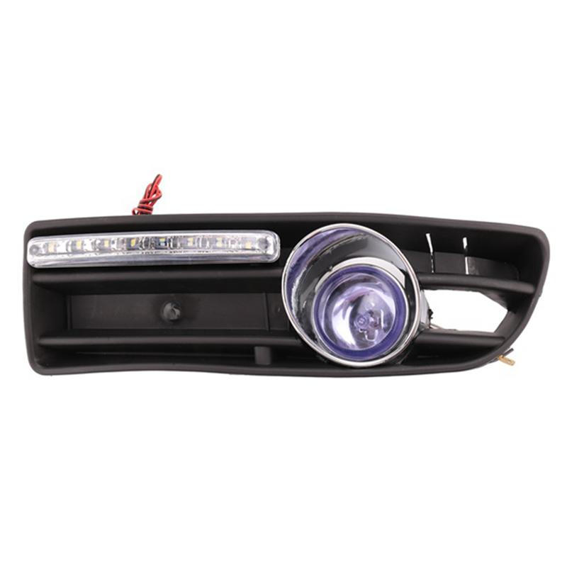 A03Z-1 Pair Car LED Fog Light Bumper Grille With Switch For VW Jetta Bora Mk4 2000 2001 2002 2003 2004