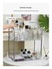 Compact Transparent Acrylic Floor-Standing Storage Rack for Kitchen, Living Room, or Bedroom - Multi-Layer for Cosmetics or Snacks