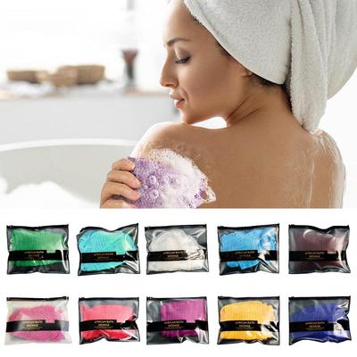 Exfoliating Mesh Sponge Reusable Face Body Scrub Sponge African Bath Sponge Towel For Skin Smoother Daily Cleansing