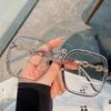 Fashion Square Glasses Frame Women Oversized Optical Transparent Spectacle Frames Vintage Eyewear Decoration Glasses Eyeglass