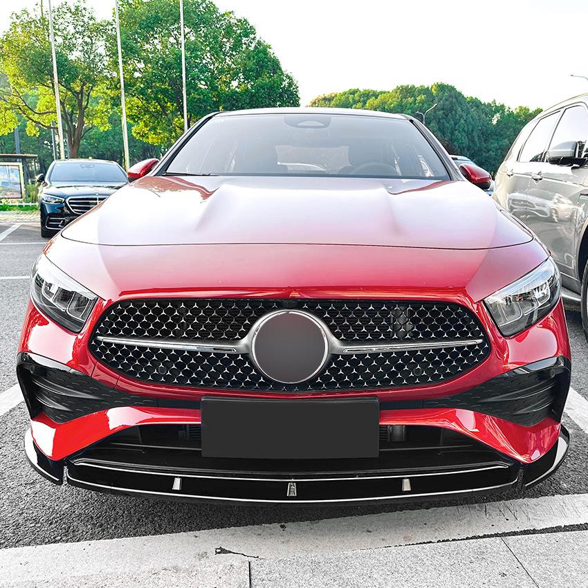 For Mercedes-Benz A-Class W177 A180 A200 A35 AMG 2023+ Front Bumper Spoiler Lip Lower Body Kit Diffuser Splitter Tuning Guard