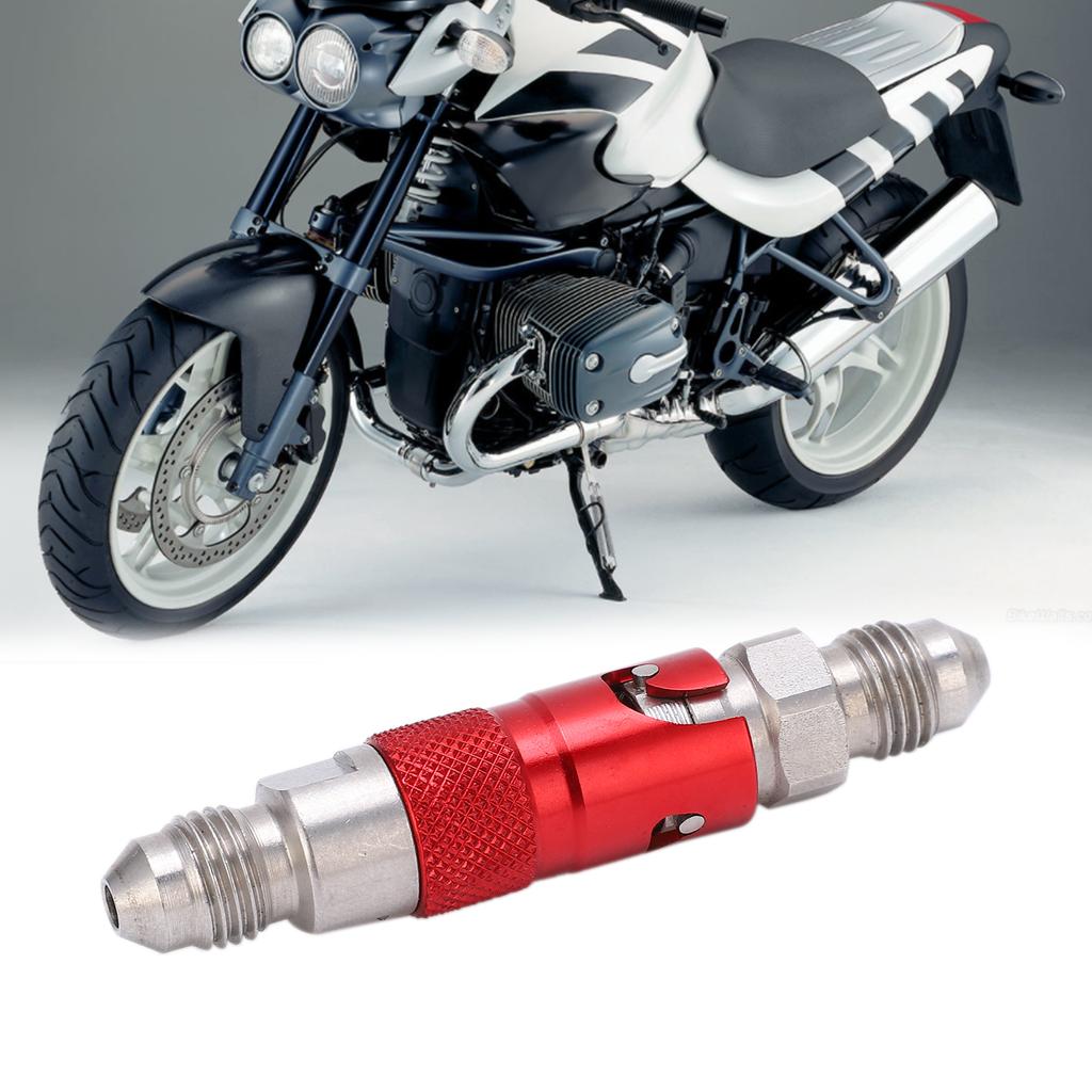 Motorcycle Brake Line Fluid Quick Release Fitting Adapter Stainless Steel UniversalRed