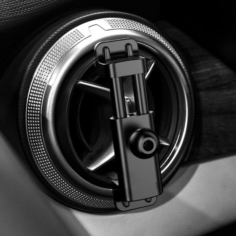 Vent Phone Holder with Antislip Grip 360 Degree Adjustable Rotating Clip Easy Installation for Circular Car Outlets 17MM