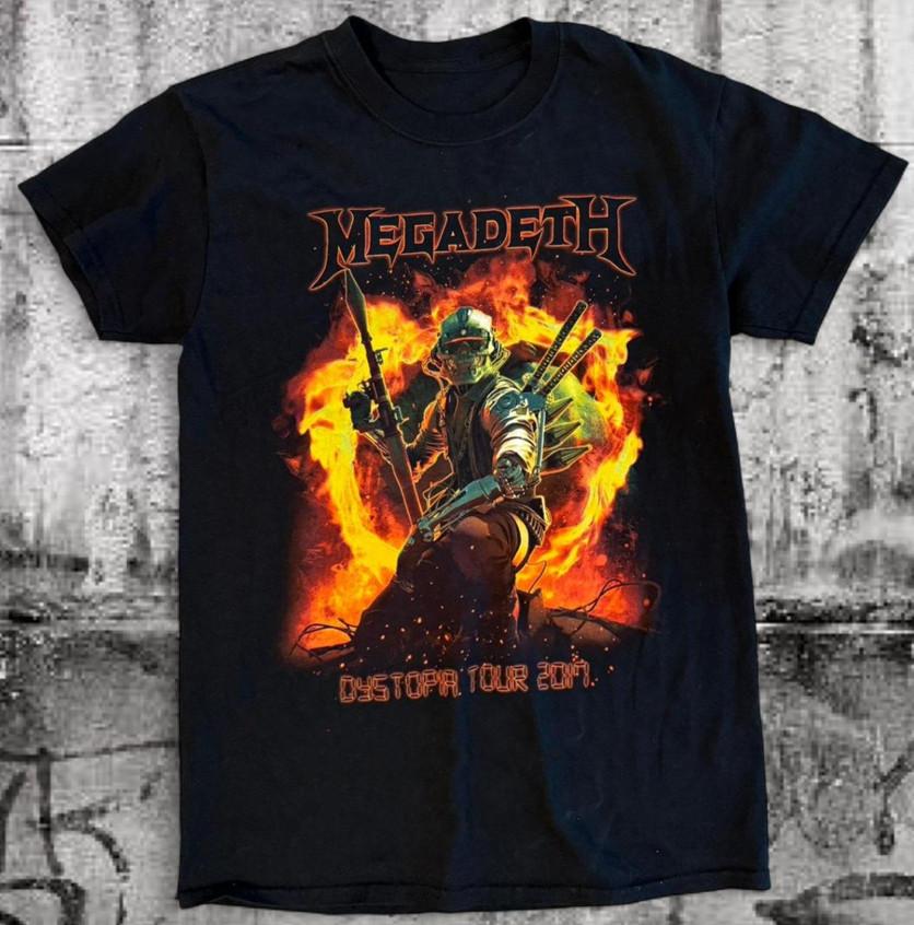 Megadeth Dystopia Tour Band Unisex T-Shirt All Size S to 5XL RS366 Unisex T-Shirt XXL