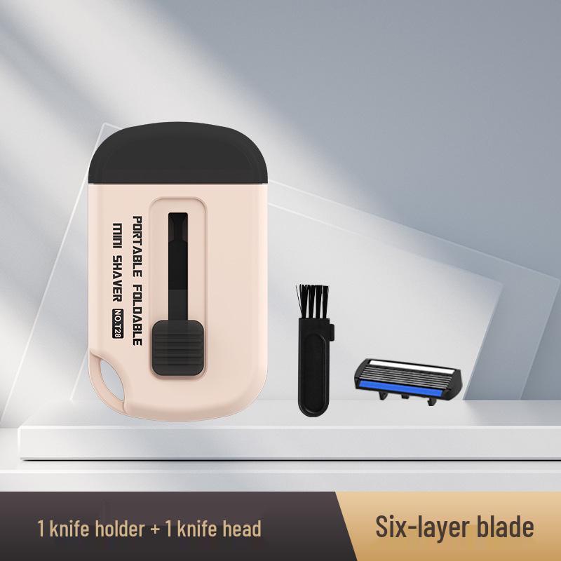 Razor Manual 5-Blade Retractable Portable Shaver for Men and Women's Hair Removal