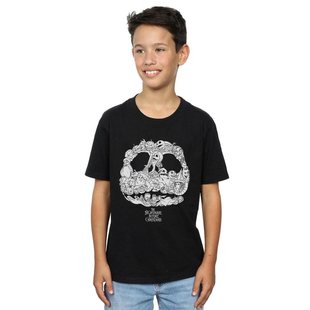 Disney Boys Nightmare Before Christmas Jack Skellington Jack-O-Lanterns T-Shirt