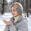Soft Plush Ear Covers Winter Muffs for Women Men, Foldable Earmuffs with Thickened Protection Cover Lining, Knit Thermal Warmers Outdoor Sports