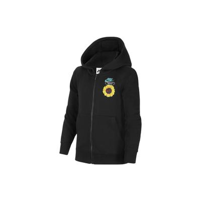 Kids Sunflower Letter Logo Printed Zip-Up Hoodie Kids Outerwear Black DM8102-010