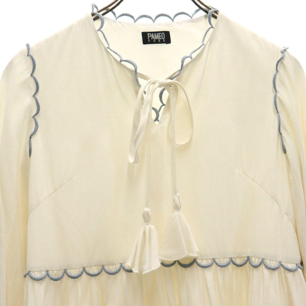 PAMEO POSE made in Japan Long sleeve one piece F White system Women Used