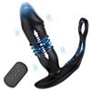 Male Sex Toys Prostate Massager 4 In 1 Vibrating Cock Ring Penis Ring with Remote Control 7 Patterns G Spot Vibrator Adult Sex Toys for Couples