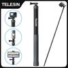 TELESIN 1.2M 3M Carbon Fiber Selfie Stick Monopod Extendable With 1/4 Screw For GoPro Insta360 Osmo Action DJI Action Camera