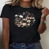 Crew Neck T-Shirt - Fashionable Womens Print Women's Harajuku Short Sleeve Casual Women's Clothing Street Tees Aesthetic Clothes