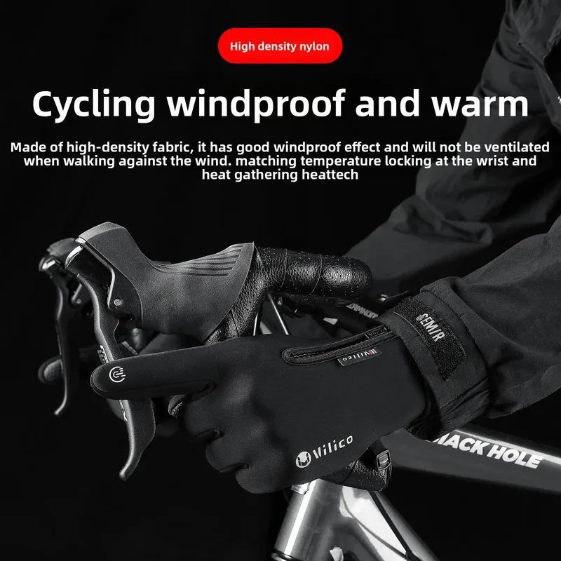 Vilico Touchscreen Ski Gloves Windproof Wear-Resistant Anti-Slip Waterproof for Cycling Fishing Cozy Autumn Winter Hand Gear