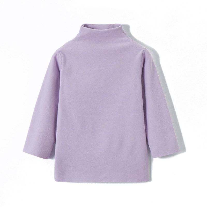 New Children's Half-Turtleneck Base Layer Pure Cotton Autumn Shirt Boys' Thermal Underwear Stretchy Girls' Autumn and Winter Inner Top