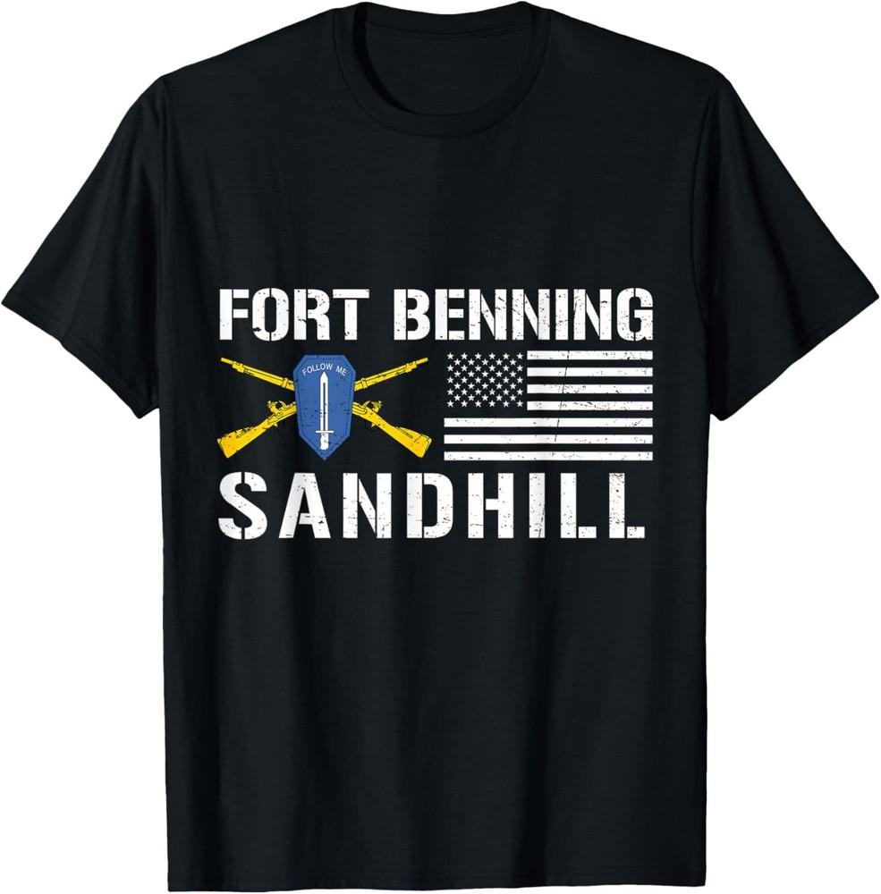 Patriotic Infantry Veteran Fort Benning Sand Hill Flag USA T-Shirt Unisex T-Shirt S