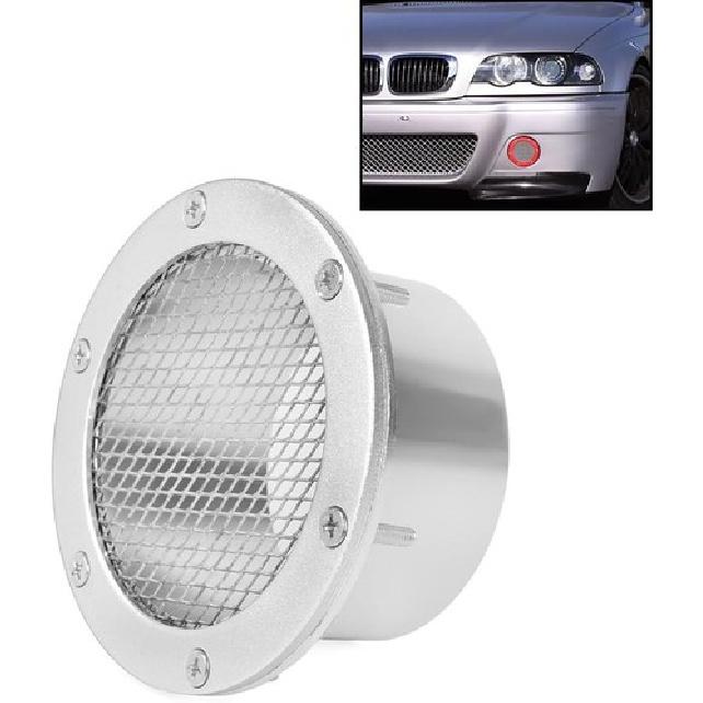 Intake Air Duct Vent Mesh Grille Inlet Cover, Trim Hood Scoop Accessory Silver