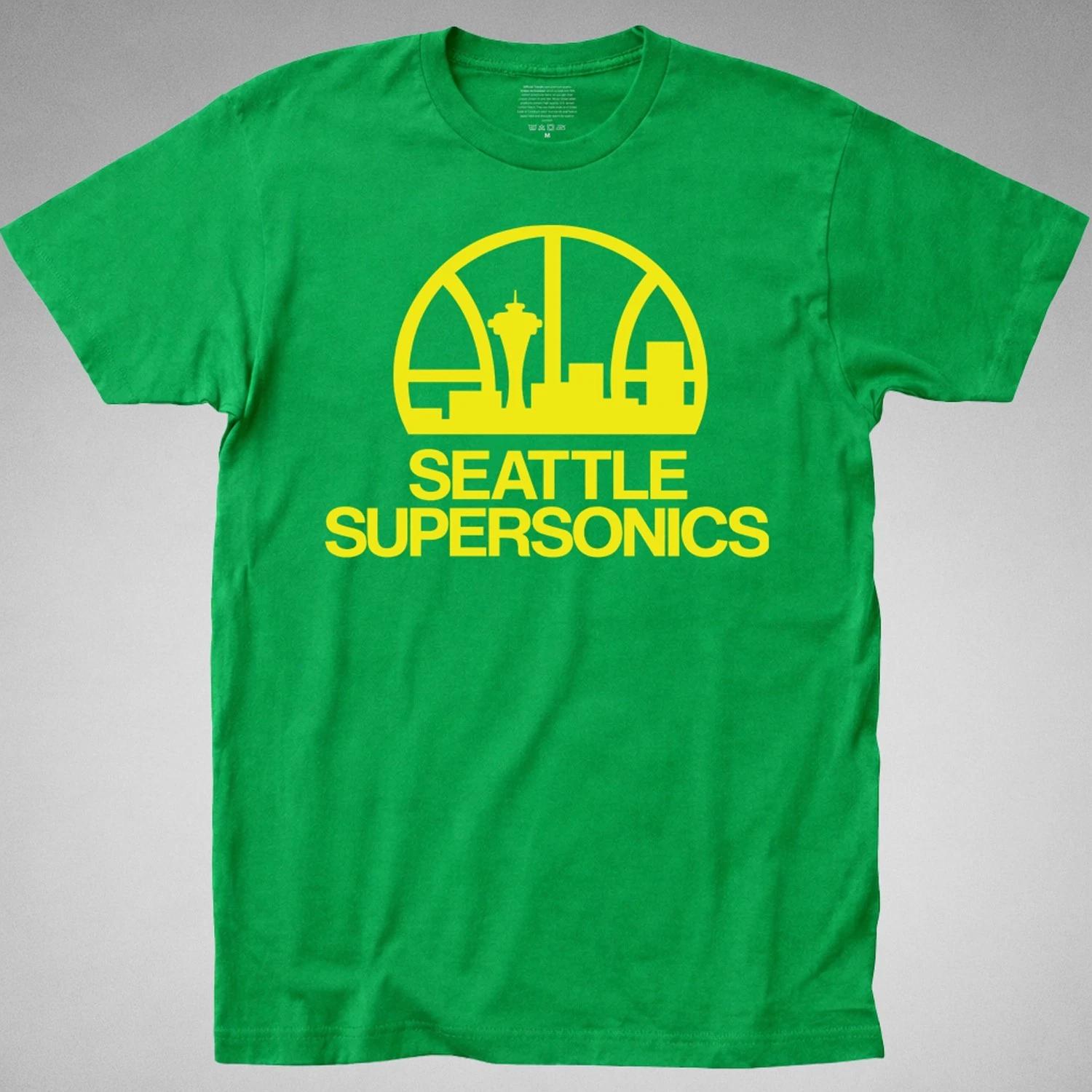 SEATTLE SUPERSONICS T-SHIRT tee nba super sonics 80s 90s basketball sports bball XS