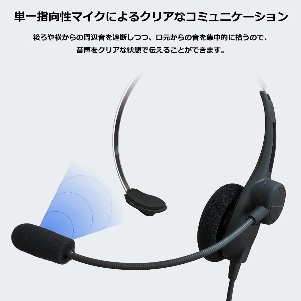 SOUNDWARRIOR SW-H1 Ultra-Lightweight Single Wired On-Ear Headset with Replacement Accessories, Made In Japan