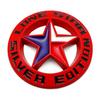 3D Metalowa Srebrna Edycja Logo Samotnej Gwiazdy Tylna Klapa Błotnik Emblemat Odznaka Naklejka dla Jeep Wrangler Compass Dodge Ram 1500 2500