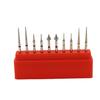 10Pcs Dental Diamond Burs Polishing Set For Teeth Enamel Reduction High Speed Handpiece FG115