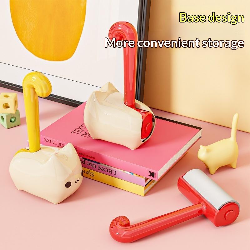 New Tearable Roll Paper Sticky Roller Dust Wiper Pet Hair Clothes Carpet Tousle Remover Portable Replaceable Cleaning Brush Tool