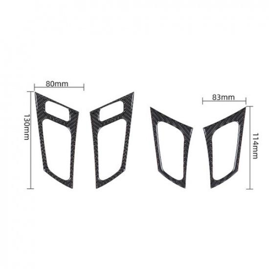 4Pcs Carbon Fiber Interior Door Handle Cover Trim For Acura TL 2004-2008