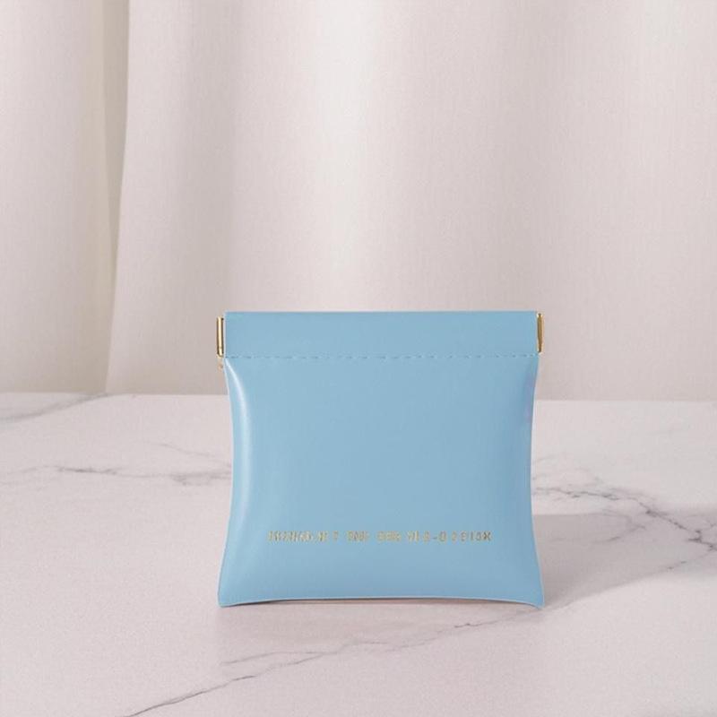 Mini kosmetyczka ze sztucznej skóry Wodoodporna elegancka zapięcie magnetyczne Przenośna wielofunkcyjna damska szminka Makijaż Podpaska higieniczna Etui Monety Kiesy Prezent