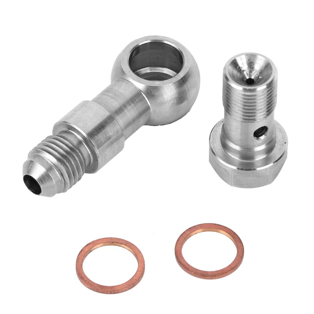 M11x1.0 to 4AN Turbo Oil Feed 1.0mm Restrictor Mild Steel Fitting for GT2871 GT3071R