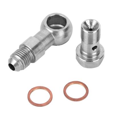 M11x1.0 To 4AN Turbo Oil Feed 1.0mm Restrictor Mild Steel Fitting for GT2871 GT3071R