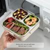 Lunch Bentos Container with Clear Lid, 800Ml Stainless Steel 3 Compartment Box for Meals, Snacks, and School