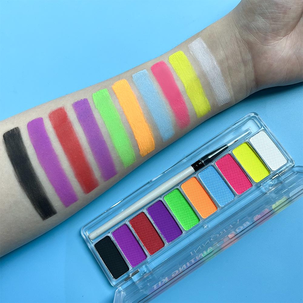12 Fluorescent Colors Water-Soluble Body & Face Paint for Opera & World Cup Fans