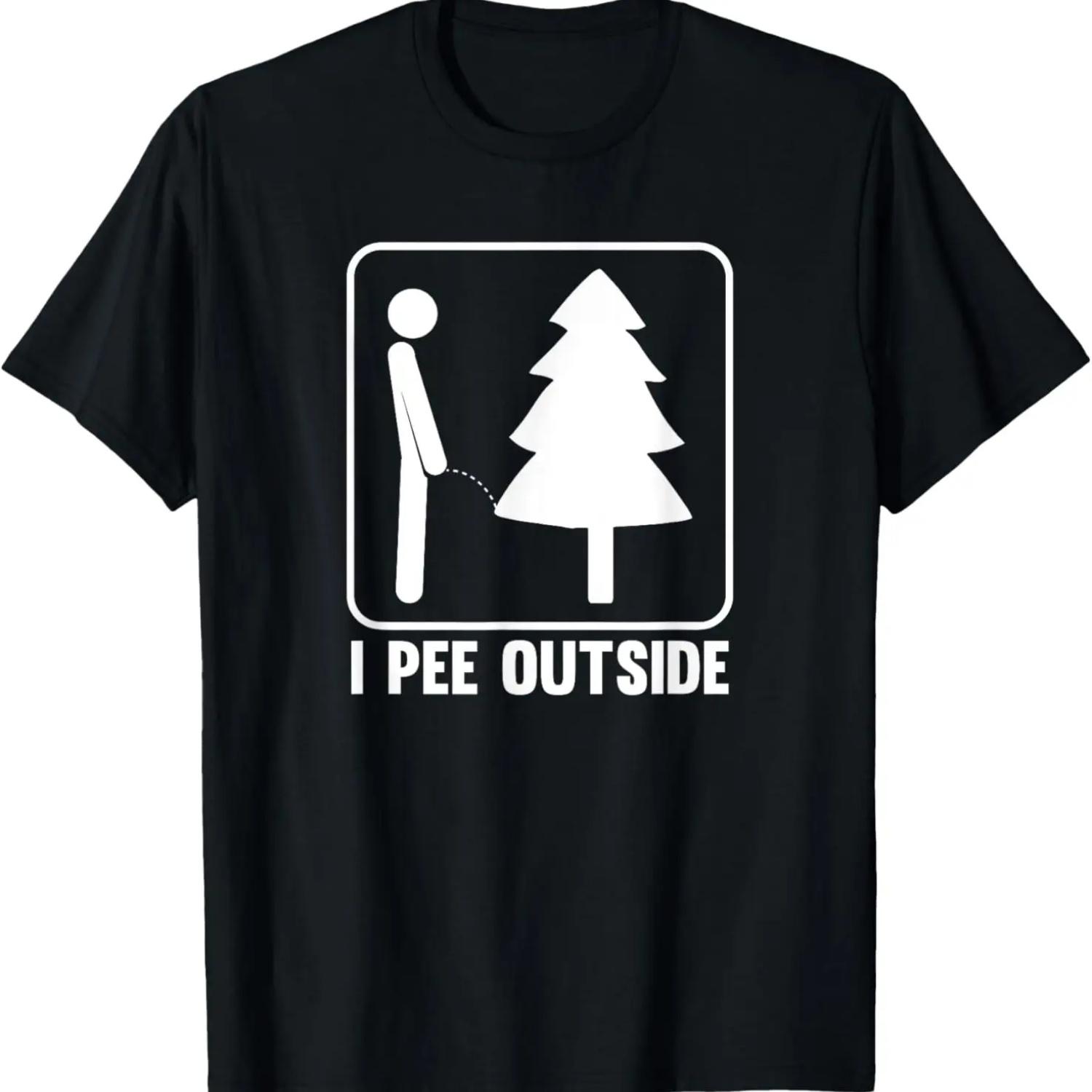 I Pee Outside Funny Camping T-Shirt T-Shirt S