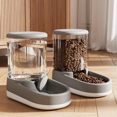 Automatic Pet Water Fountain and Feeder: Cordless Dispenser for Dogs and Cats