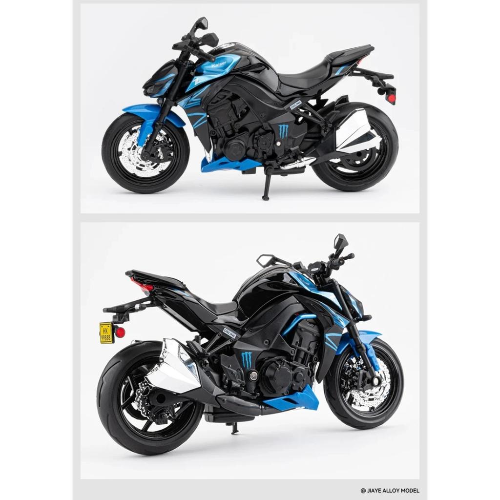 1/12 Kawasakis Ninja Z1000 Alloy Sports Motorcycle Model Diecasts Metal Toy Street Racing Motorcycle Model Sound Light Kids Gift