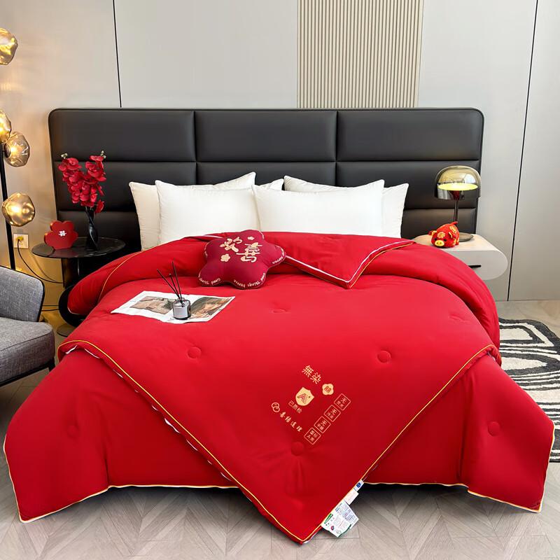 

LISM Festive Red Soy Fiber All-Season 2-in-1 Duvet